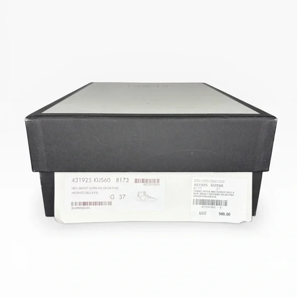 Gucci Silver Glitter Sneakers with Red and Blue Stripes Size 37 - Picture 11 of 11